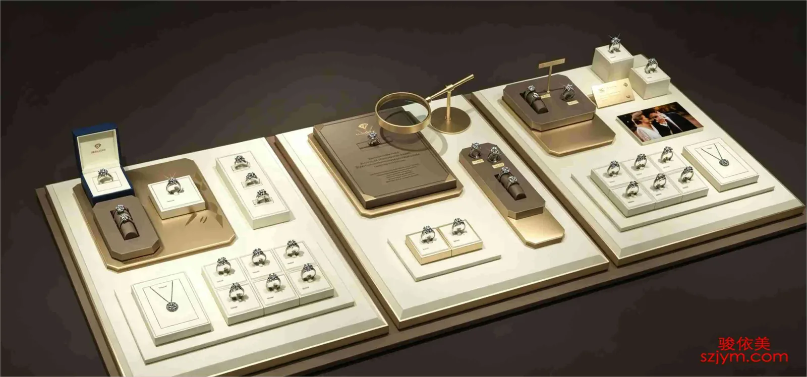 Diamond Platinum Palladium K-gold Display Set DJ50