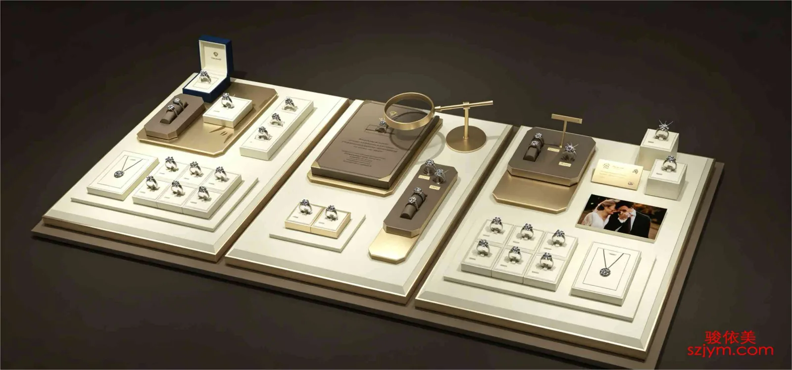 Diamond Platinum Palladium K-gold Display Set DJ50