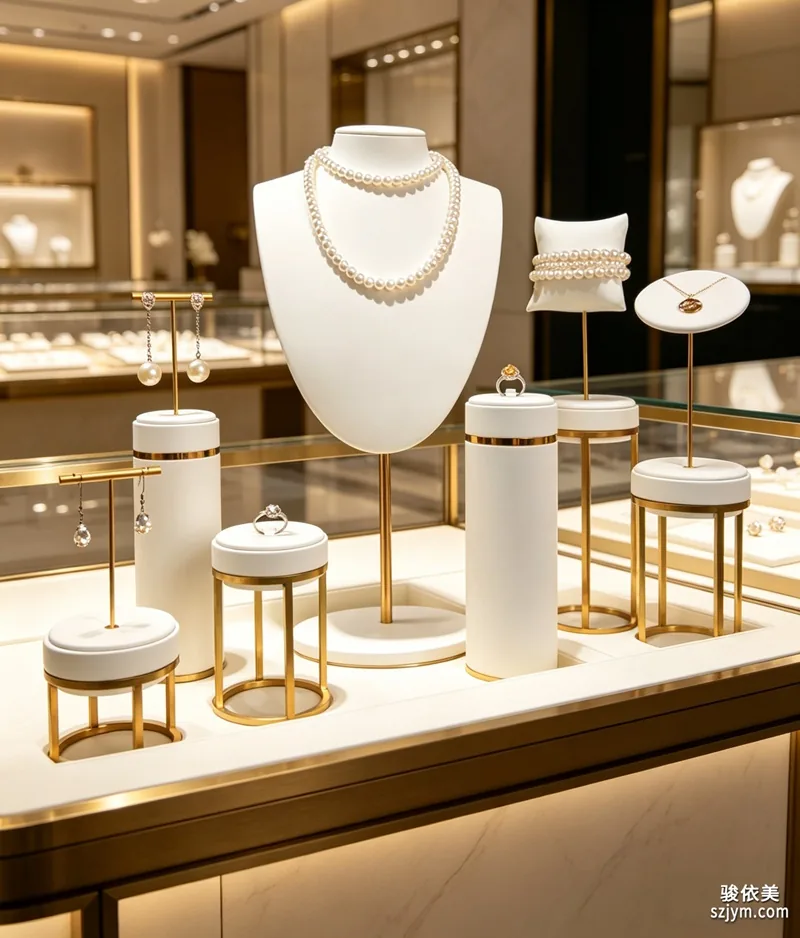 White Jewelry Display Stand Set SJ31