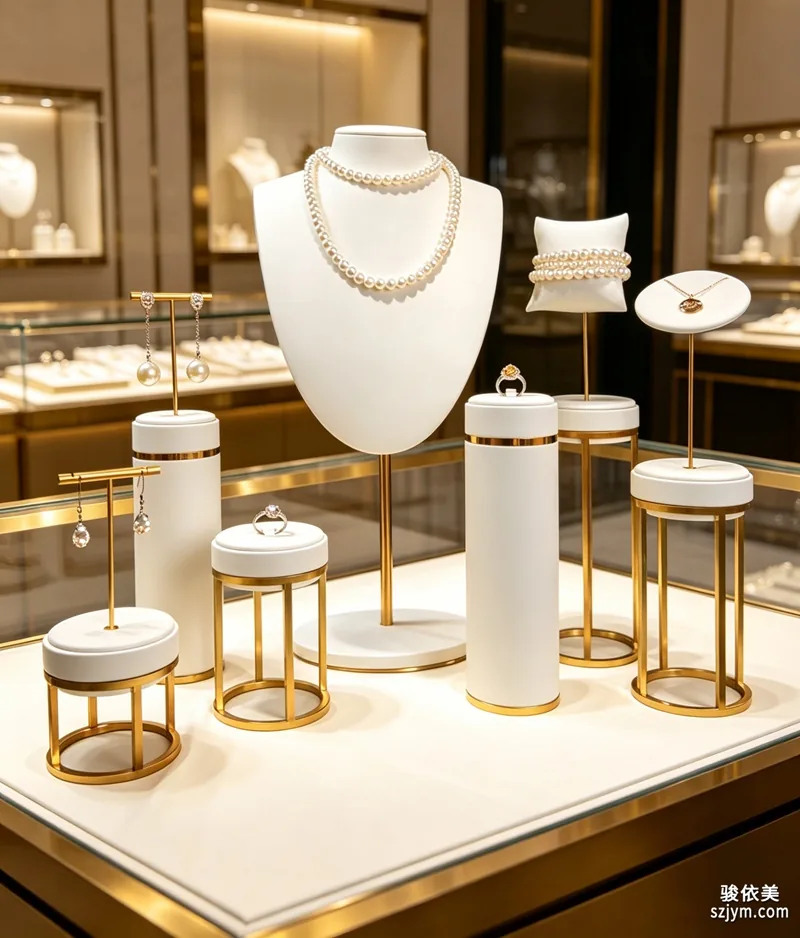 White Jewelry Display Stand Set SJ31