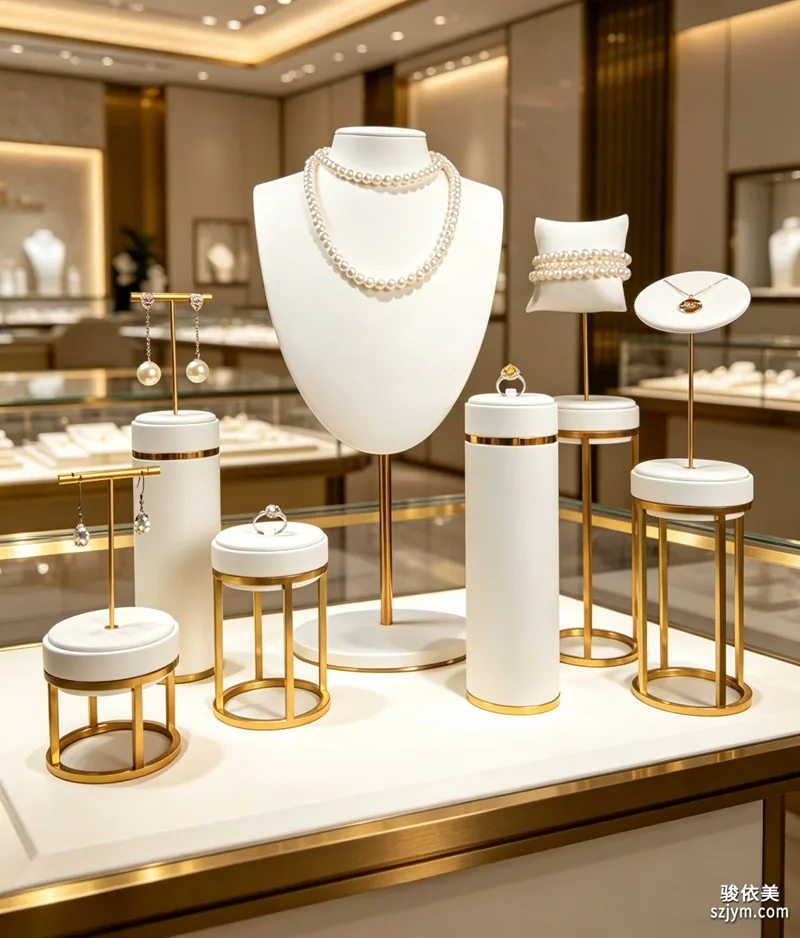 White Jewelry Display Stand Set SJ31
