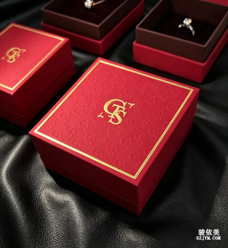 Red Box Diamond Jewelry: Necklace and Rings, Luxurious and Shining  SH62